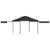 Gazebo with Double Extending Roofs 9.8'x9.8'x9' Anthracite 0.6 oz/ft¬≤
