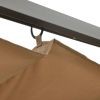 Pergola with Retractable Roof Taupe 9.8'x9.8' Steel 0.6 oz/ft¬≤