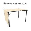 Universal Canopy Cover Replacement for 12x9 Ft Curved Outdoor Pergola Structure-Khaki