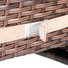 Set of 2 Patio Wicker Barstools, Outdoor Bar Height Chairs with Seat Cushions & Footrests for Patio Porch Backyard Living Room Balcony, Brown Gradient