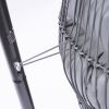 Outdoor Patio Wicker Folding Hanging Chair,Rattan Swing Hammock Egg Chair With Cushion And Pillow